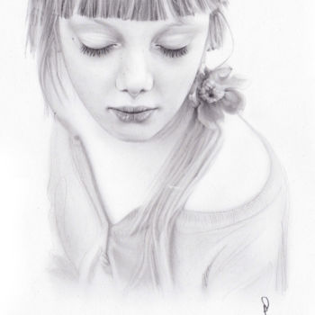 Dessin intitulée "1grace.jpeg" par Sylvain Puech, Œuvre d'art originale, Graphite