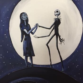 Peinture intitulée "Jack et sa fiancé" par Sylvain Therrien, Œuvre d'art originale, Acrylique