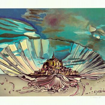 제목이 "La Coquille 1"인 판화 Sylvain Thieurmel로, 원작, 잉크