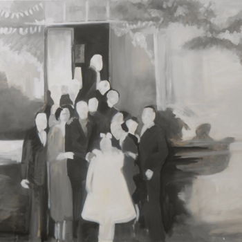 Schilderij getiteld "1939" door Sylvaine Salahub, Origineel Kunstwerk, Olie