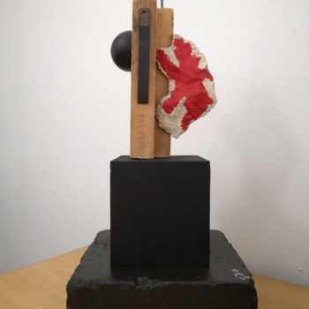 Скульптура под названием "Hommage à Joan Miro" - Samlion, Подлинное произведение искусства, Дерево