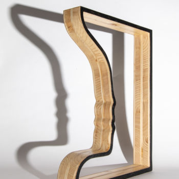 Sculpture titled "Yddogthree" by Sylvain Hardy, Original Artwork, Wood