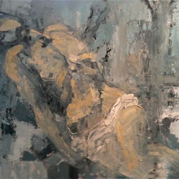 Peinture intitulée "Christ" par Sylvain Thevenon, Œuvre d'art originale, Huile