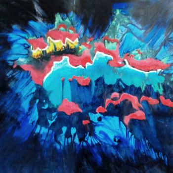 Картина под названием "Abstract 001" - Sylvain Demarconnay, Подлинное произведение искусства, Акрил