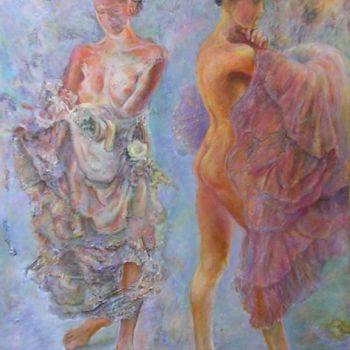 Painting titled "Dressing" by Sylva Zalmanson, Original Artwork, Oil