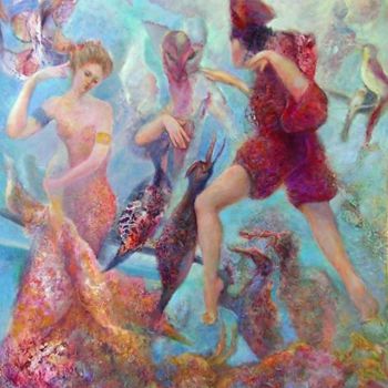 Painting titled "Fantasy" by Sylva Zalmanson, Original Artwork, Other