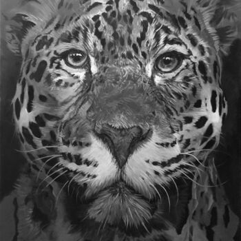 Pintura intitulada "Jaguar" por Sylvère Dusong, Obras de arte originais, Acrílico