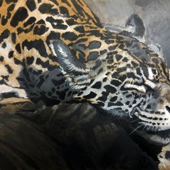 "Jaguar #3" başlıklı Tablo Sylvère Dusong tarafından, Orijinal sanat, Akrilik