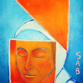 Pintura intitulada "Ingrid Betancourt d…" por Sylvia Adjabroux, Obras de arte originais, Óleo Montado em Armação em madeira