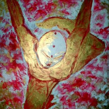 Painting titled "Ich" by Sylvia Adjabroux, Original Artwork, Oil