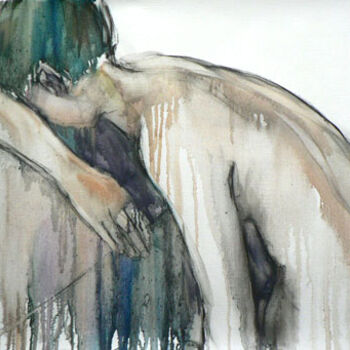 Картина под названием "Chagrin" - Sylvia Baldeva, Подлинное произведение искусства, Масло Установлен на Деревянная рама для…