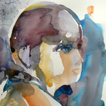 Painting titled "Rêver" by Sylvia Baldeva, Original Artwork, Watercolor