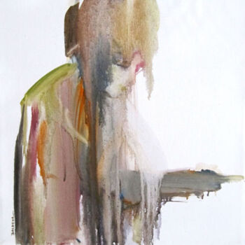Malarstwo zatytułowany „Seul” autorstwa Sylvia Baldeva, Oryginalna praca, Olej Zamontowany na Drewniana rama noszy