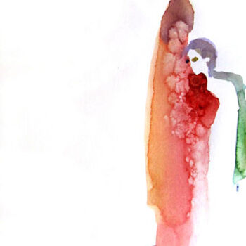 「Couple」というタイトルの絵画 Sylvia Baldevaによって, オリジナルのアートワーク, 水彩画