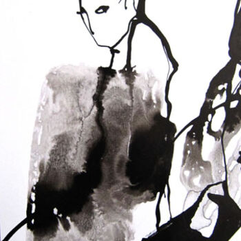 제목이 "Bouder"인 그림 Sylvia Baldeva로, 원작, 잉크
