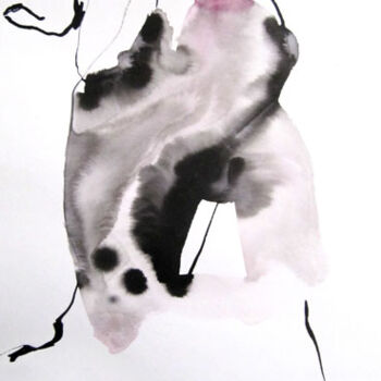 Рисунок под названием "En arrière" - Sylvia Baldeva, Подлинное произведение искусства, Чернила
