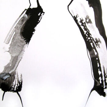 Dessin intitulée "Vasciller" par Sylvia Baldeva, Œuvre d'art originale, Encre