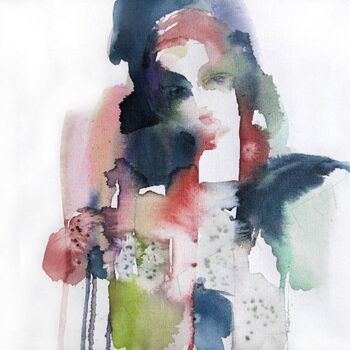 绘画 标题为“Tendresse” 由Sylvia Baldeva, 原创艺术品, 水彩