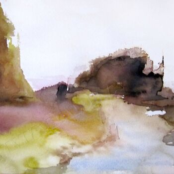 Peinture intitulée "Vision" par Sylvia Baldeva, Œuvre d'art originale, Aquarelle