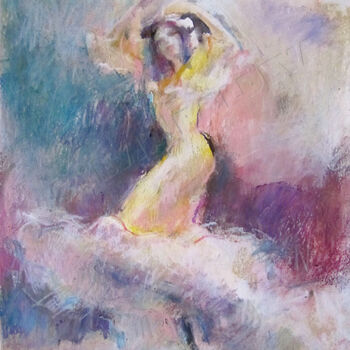 제목이 "Danseuse"인 미술작품 Sylvia Baldeva로, 원작, 파스텔