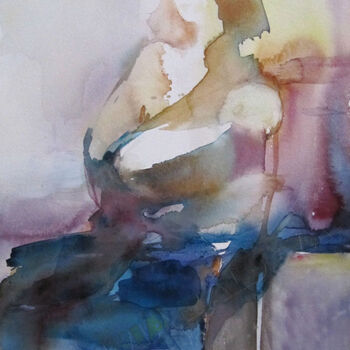 Peinture intitulée "Materner" par Sylvia Baldeva, Œuvre d'art originale, Aquarelle