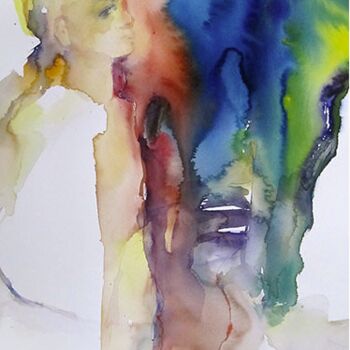 제목이 "Chemin"인 미술작품 Sylvia Baldeva로, 원작, 수채화