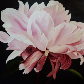 Pittura intitolato "Soft pink peony" da Sylvia Eder, Opera d'arte originale, Acrilico