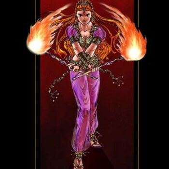 Artes digitais intitulada "Fire Dancer" por Sylvia Feer, Obras de arte originais