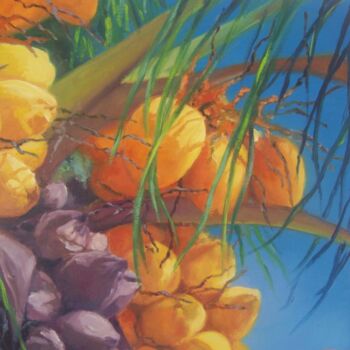 Painting titled "COCOS SOLEIL I" by Sylvia Fuet, Original Artwork