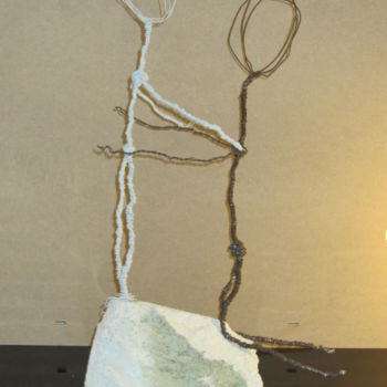Sculpture titled "LA DECLARATION" by Sylvia Janik, Original Artwork, Metals