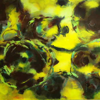 Картина под названием "Pollenflug (II)" - Sylvia Moritz, Подлинное произведение искусства, Акрил Установлен на Деревянная ра…