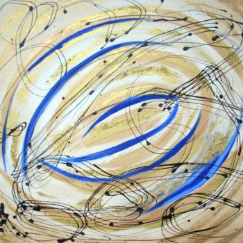 Pittura intitolato "Galaxy" da Sylvia Giro, Opera d'arte originale, Olio