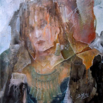 Pintura titulada "La pompeienne" por Sylvia Mota, Obra de arte original