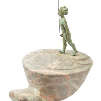 Sculpture titled "Les porteurs de rêv…" by Sylviane Selma, Original Artwork, Bronze