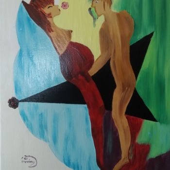 Peinture intitulée "Le tourbillon de la…" par Sylviane Dréau (Sylviou), Œuvre d'art originale, Huile