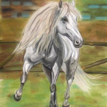 Painting titled "EPONA" by Sylvianne Do, Original Artwork