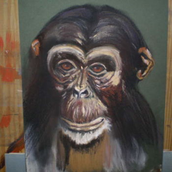 「chimpanze」というタイトルの絵画 Sylvianne Doによって, オリジナルのアートワーク