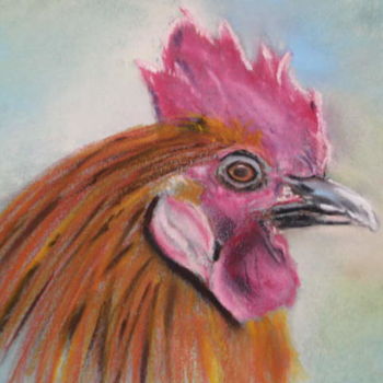 Painting titled "le coq" by Sylvianne Do, Original Artwork