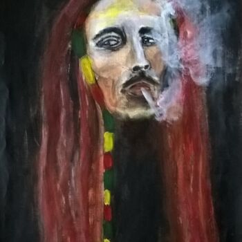 Painting titled "Rastaman" by Sylvid, Original Artwork, Acrylic