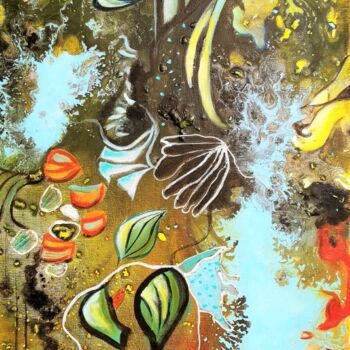 Schilderij getiteld "DEEP WATER" door Sylvie Abadie-Bastide, Origineel Kunstwerk, Acryl