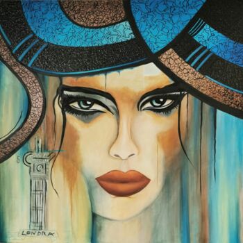 Painting titled "EloÏse" by Sylvie Abadie-Bastide, Original Artwork, Acrylic Mounted on Wood Stretcher frame