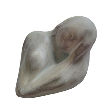 Sculpture titled "La Pause" by Sylvie Antoniotti, Original Artwork, Clay