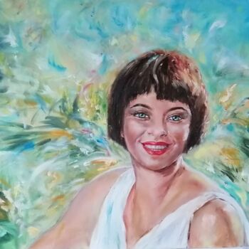 Pintura titulada "Le rire de Polly" por Sylvie Bayle, Obra de arte original, Oleo