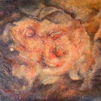 Painting titled "Origines" by Sylvie Boulet, Original Artwork, Oil