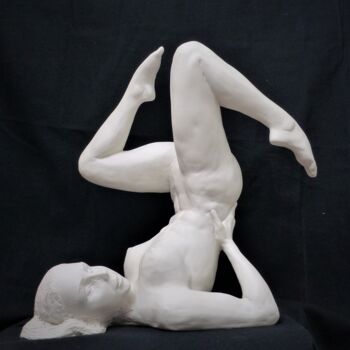Sculptuur getiteld "Ascenscion'Elle" door Sylvie Bourély (SB), Origineel Kunstwerk, Terra cotta