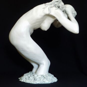 Sculpture titled "Cassandre .." by Sylvie Bourély (SB), Original Artwork, Clay