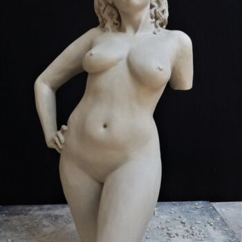 Sculpture intitulée "Golden lady1" par Sylvie Bourély (SB), Œuvre d'art originale, Argile