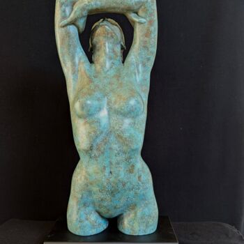 Sculptuur getiteld "DETERMINATION" door Sylvie Bourély (SB), Origineel Kunstwerk, Klei