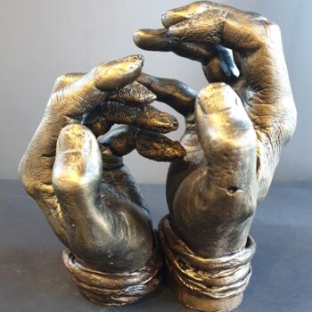 Скульптура под названием "Entrave" - Sylvie Bublex, Подлинное произведение искусства, Гипс