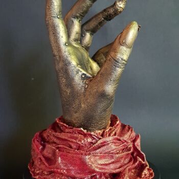 Sculpture titled "Le langage de la ma…" by Sylvie Bublex, Original Artwork, Plaster